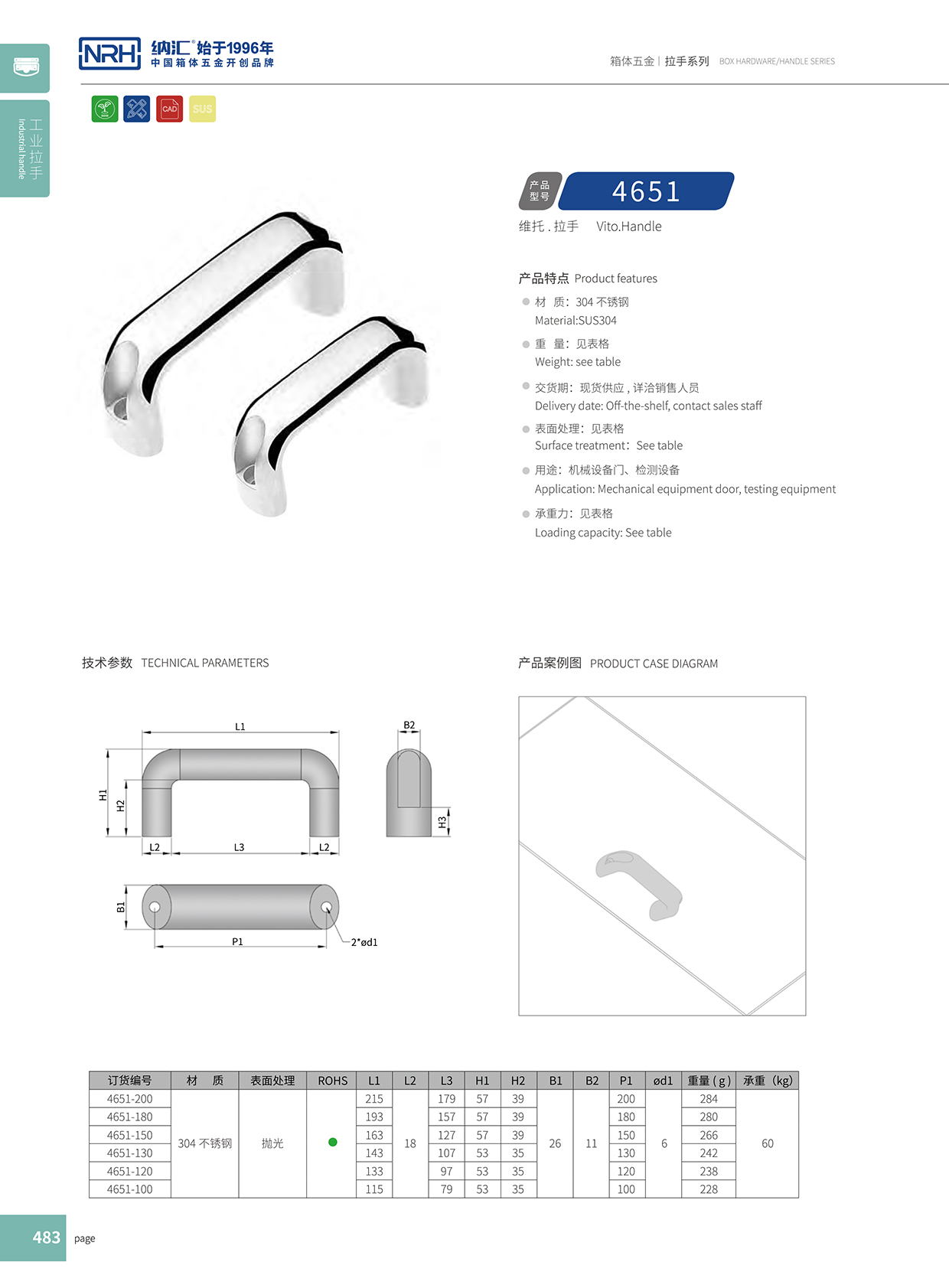 香蕉视频软件/NRH 4651-114 工具箱把手