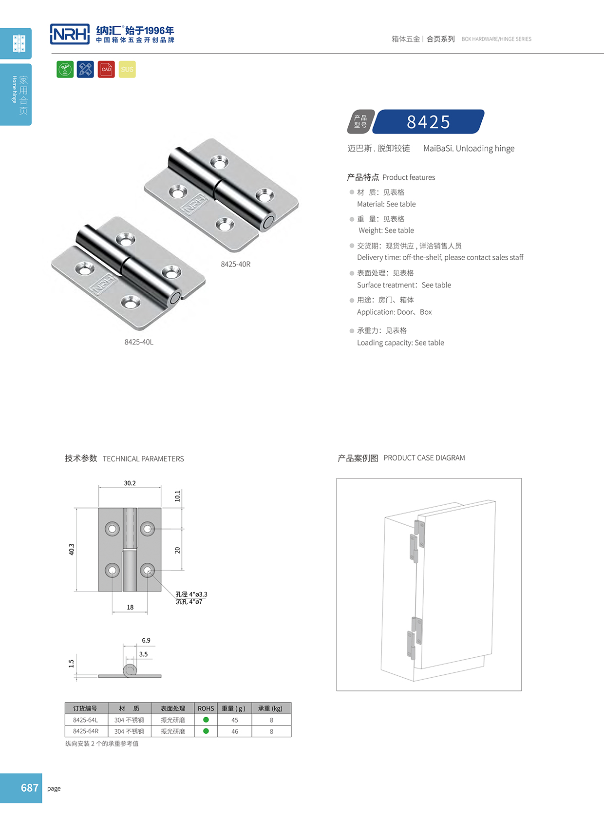 香蕉视频软件/NRH 8425-64-Z 电箱铰链